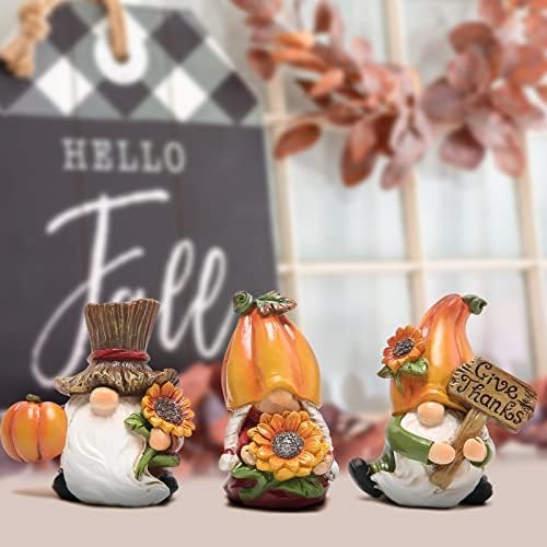 Hodao Thanksgiving Gnomes Decorations, Fall Pumpkin Elf Decor for Home 3pcs - Image 5