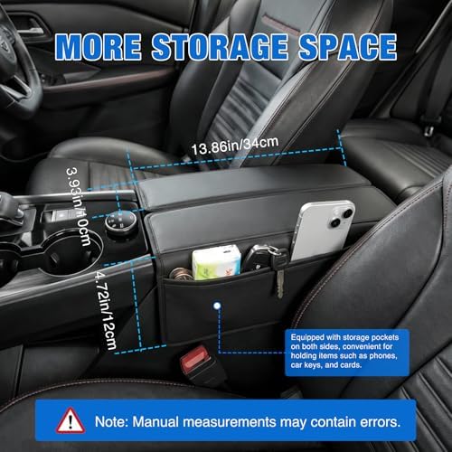 Nilight Center Console Cover for Nissan Rogue 2021-2026 Car Armrest Cushion