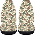 BIGCARJOB Camo Car Seat Cover Set for Women Knot Auto Interior Accessories Vehicle Bucket Seat Pad Fit Most Vehicle Cars Sedan