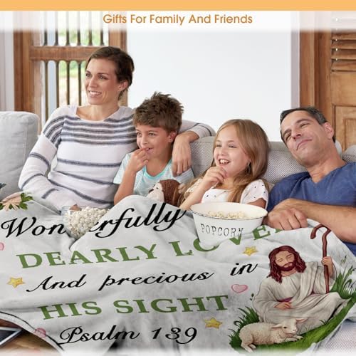 Baptism Gifts for Women Girl, I AM a Child of God Throw Blanket for Kids Teenagers, Christian Religious Birthday Catholic Spiritual Present for Bedroom Decor 50"x60" - Image 5