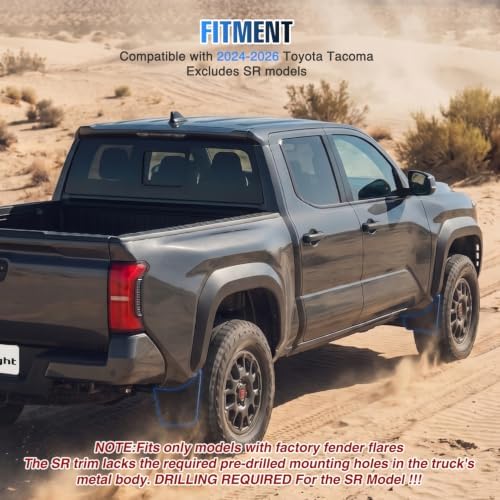 Nilight Mud Flaps Splash Guards for Toyota Tacoma 2024-2026