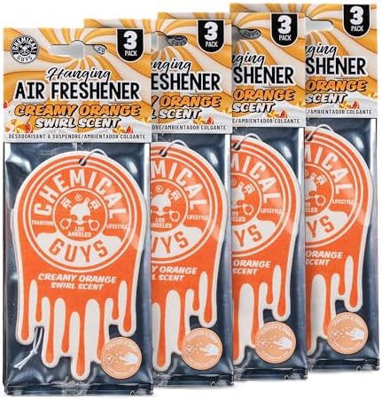 Chemical Guys, Hanging Air Fresheners, Creamy Orange Swirl Scent, 12 Pack by ChemicalGuys