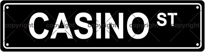 CASINO ST Space Metal Tin Street Sign Bar Cafe Garage Cave Home Room Wall by Unknown