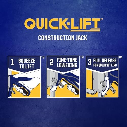 IRWIN Quick-Lift Construction Jacks, Hand Lifting Jack Tool, Multifunctional, Lift up to 10" and Capacity 330 lbs, Pack of 2 (IRHT83100-2) - Image 4