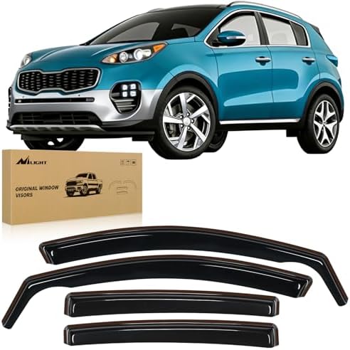 Nilight in-Channel Rain Guards for Kia Sportage 2017-2022 Side Window, 4PCS