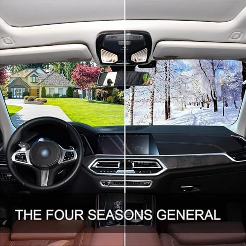 Fun Two Cat Driving Car Windshield Sun Shade Foldable UV Ray Sun Visor Protector Sunshade to Keep Your Vehicle Cool (57" x 31.5")