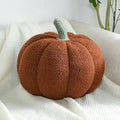 Pumpkin Shape Pillow for Autumn Couch Decorative 3D Sherpa Halloween Pumpkin Throw Pillows Brown Creative Throw for Home Party Decor,13.78" by Eoieov