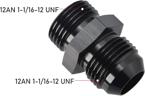 12AN Male Flare to 12AN ORB O-ring Boss Fuel Pump Rail Adapter Fitting Aluminum - Image 2