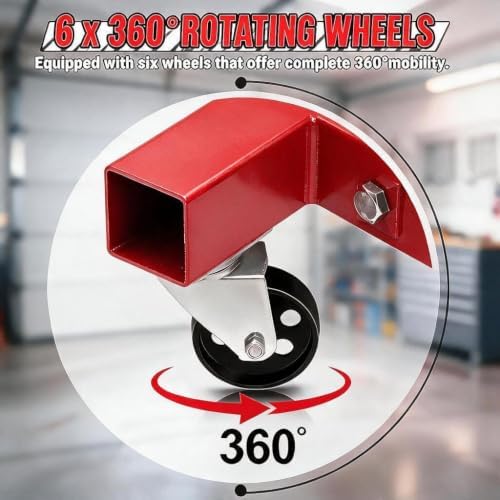 2 Ton Foldable Engine Hoist Cherry Picker Hydraulic Crane 6 Steel Casters - Image 7