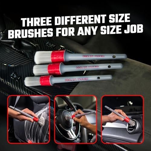 Chemical Guys, All in the Details Interior Detailing Brush Set, 3-Piece