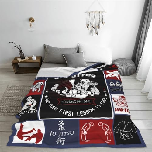 Jujitsu Blanket Jujitsu Throw Blankets Sport Theme Decor Jiu Jitsu Gifts for Men Boys Cozy Fleece Flannel Blanket Soft Warm Plush Lightweight Blanket for Couch Sofa Bed 50"X60" - Image 5