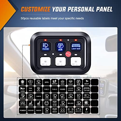 Nilight 6 Gang Switch Panel Relay System Automatic Dimmable