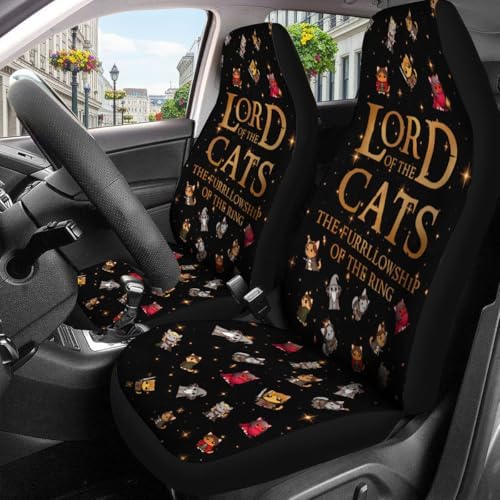 GENANY Fantasy Ring Symbols Car Seat Covers, 2-Piece Front Seat Set
