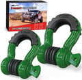 Nilight 2 PCS 3/4" D-Ring Shackle with 7/8" Screw Pin | 41,887lbs Break Strength Heavy Duty Off Road Recovery Shackle with Isolators Washers for Tow Strap,Winch,Off-Road Truck