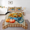 Erosebridal Pumpkin Comforter Set Sunflower Bedding Kids Boys King by Erosebridal