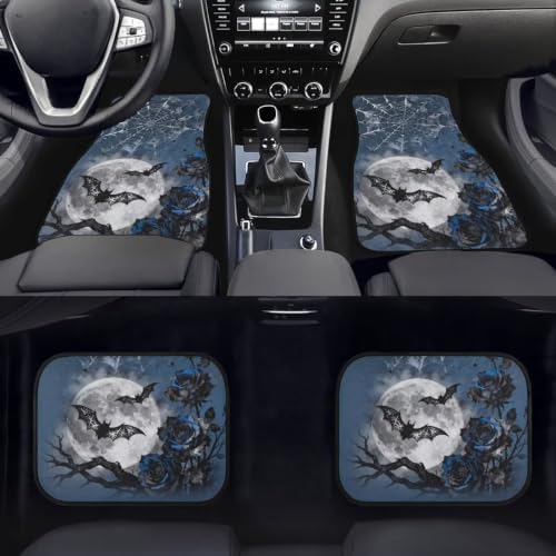 Halloween Car Floor Mats Full Set 4 Pcs Front Rear Carpets Mats