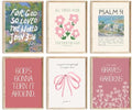 Bible Verse Wall Art Christian Canvas Wall Decor Aesthetic Scripture Wall Art Preppy Religious Posters Jesus Painting Floral Bow Pictures Vintage Prints for Living Room Bedroom 8x10x6 Inch Unframed by Unknown