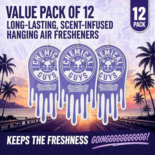 Chemical Guys, Hanging Air Fresheners, Capri Citrus Floral Scent, 12-Pack - Image 3