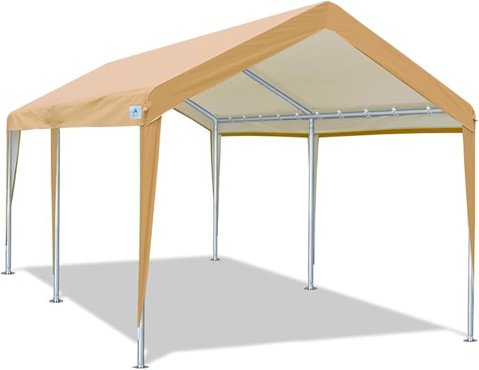 ADVANCE OUTDOOR Adjustable 10x20 ft Heavy Duty Carport Car Canopy Garage Boat by ADVANCEOUTDOOR