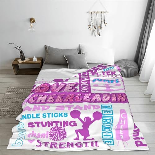 Cheer blankets for Girls Cheerleader Gifts Blanket for Cheer Coach Gifts Cheerleading Gifts Teens Girls Cheer Decor Soft Cozy Warm Blanket for Sofa Couch Bed Christmas Birthday Gifts 40"X 30" - Image 4