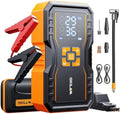 OXILAM 7000A Jump Starter with Air Compressor 160 PSI for All Gas/12L Diesel, 12V Battery Jumper Starter Portable with Auto-Shutoff Tire Inflator, Jumper Cables, LED Display, LED Light, Power Bank by OXILAMDIRECT