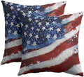 4th of July Pillow Covers 18x18 Set of 2, Patriotic Throw Pillow Covers Independence Memorial Day Pillowcase, Summer Flag Decorative Fourth of July Cushion Case Couch for Indoor Outdoor Home Decor by Unknown