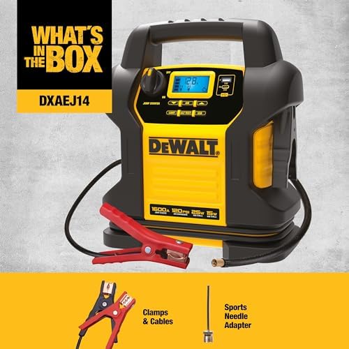 DEWALT DXAEJ14 1600 Peak Amp Jump Starter with 120 PSI Air Inflator - Image 2
