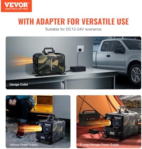 VEVOR 8KW Diesel Heater, DC 12V/24V, Bluetooth APP Control, CO Alarm - Image 2