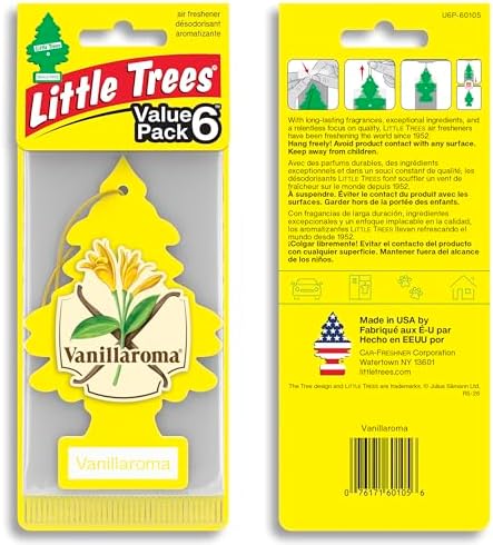 LITTLE TREES Car Air Freshener, 4 Count (Pack of 6), Vanillaroma