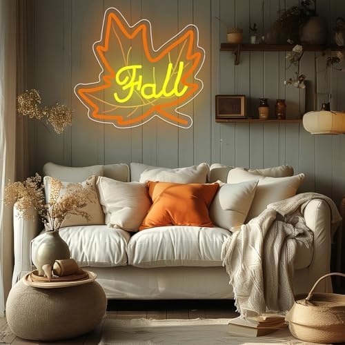 Fall Neon Sign Maple Neon Light for Wall Decor Dimmable Thanksgiving Neon Sign for Thanksgiving Autumn Theme Party Holiday Gift Lamp Decor - Image 3