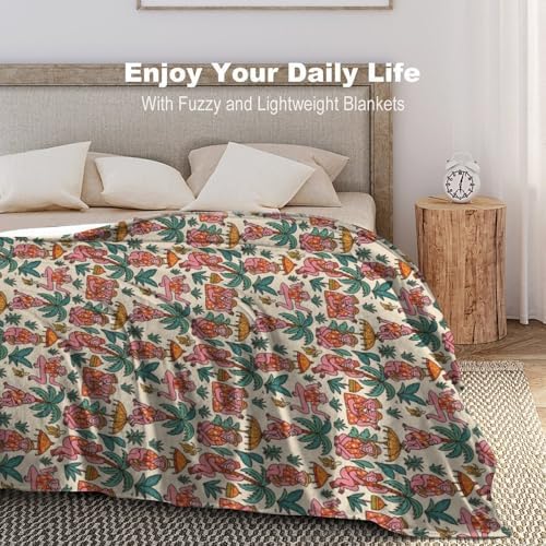 Socira Hawaiian Monkey Blanket Throw Blanket Hawaiian Monkey Gifts for Women Men Soft Sofa Throws for Travel Camping Bed Home Decor Car Birthday Gift 40"*50" （100 * 130cm） - Image 6