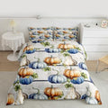 Erosebridal Pumpkin Comforter Set Thanksgiving Fall Season Bedding King by Erosebridal