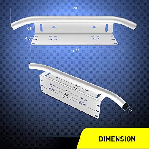 Nilight Universal LED Light Bar Mount Bracket with License Plate Holder