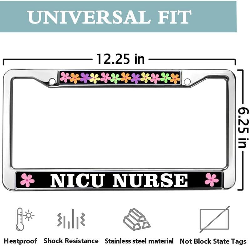 NICU Nurse License Plate Frame Customizable Medical Nurse Personalized Gift Licence Plate Frame