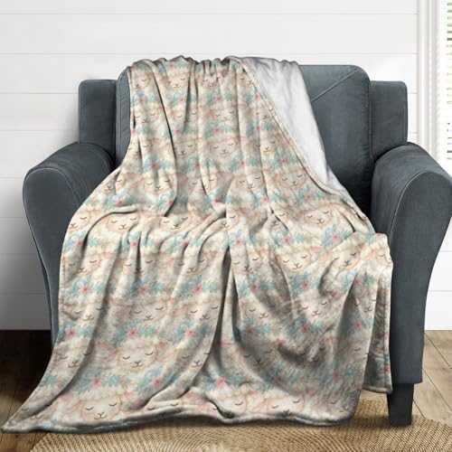 Socira Cute Goat Sheep Blanket Throw Blanket Cute Goat Sheep Gifts for Women Men Soft Sofa Throws for Travel Camping Bed Home Decor Car Birthday Gift 50"*60"（130 * 150cm） by Socira