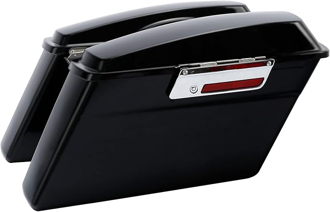 XFMT Matte Black Hard Saddlebags Saddle Bags Trunk W/Black Conversion Brackets - Image 2