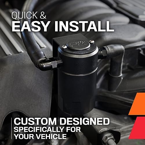 K&N Air Oil Separator Compatible with 2011-2021 Dodge Challenger & Charger | 2018-2021 Durango | Catch Can, Efficient Blowby Protection, 81-0801