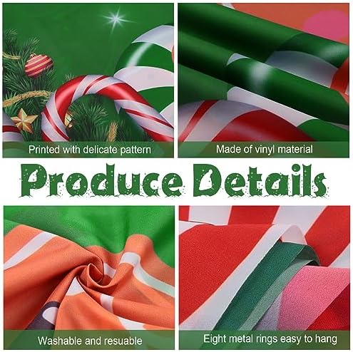 Christmas Candy Garage Door Decoration Merry Christmas Door Banner Cover - Image 3