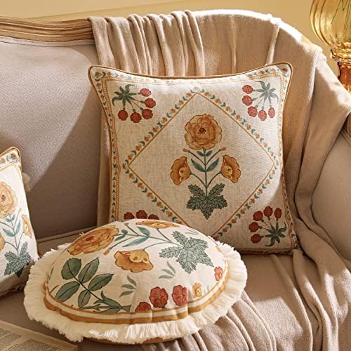 patdrea French Vintage Square Throw Pillow Cover,18"x18",Set of 2 - Image 5
