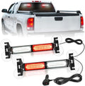 Nilight 40LED Red White Emergency Strobe Traffic Advisor Light Bar with Suction Cups Dash Safety Warning Hazard Flashing Lights Interior Front/Rear Windshield for Trucks Construction Vehicles