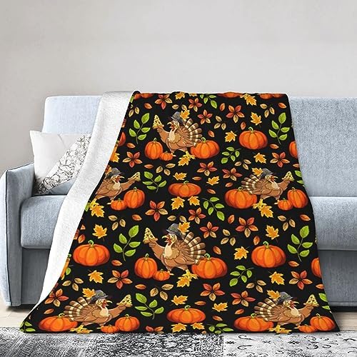 Socira Thanksgiving Throw Blanket Turkey Blankets Plush Gifts for Women Men - Image 2