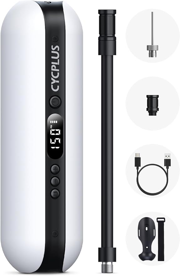 CYCPLUS Electric Air Compressor Portable Bicycle Pump Car Tire Inflator by CYCPLUS