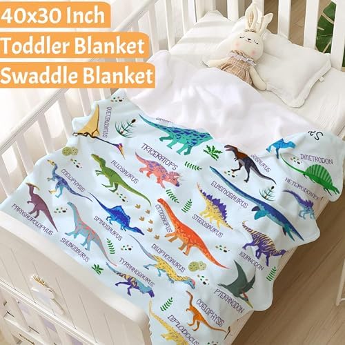 Types of Dinosaurs Blanket Gifts for Girls Boys Women - Super Soft Cozy Warm Throw Sheet for Couch Bed Sofa Office Decor All Season 30"x40" Pets - Image 6
