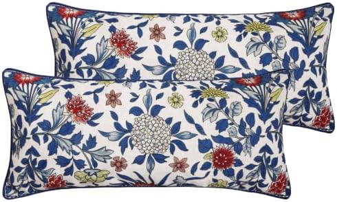 patdrea Designer Vintage French Throw Pillow Cover,12"x28",Set of 2 by patdrea