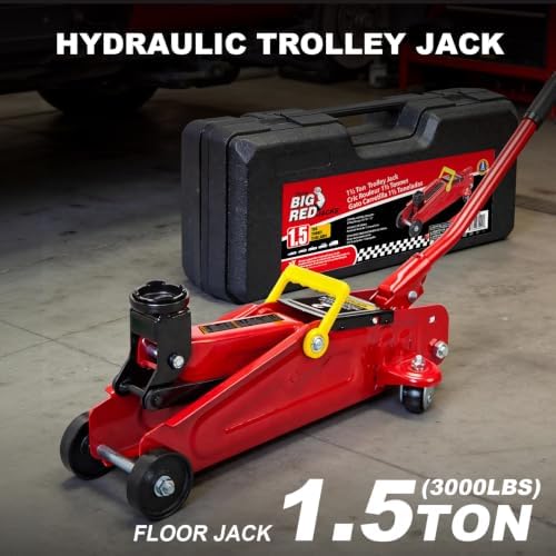 BIG RED 1.5 Ton Hydraulic Floor Jack, Trolley Service/Floor Jack with Case - Image 4
