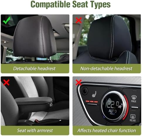 Nilight Car Seat Covers Custom Fit 2007-2024 Chevy Silverado GMC Sierra