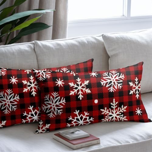 Winter Christmas Snowflake Pillow Covers 12x20 Set of 2 Highly Absorbent - Image 7