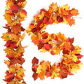 Joyhalo Fall Garland Autumn Leaf Garland Outdoor Fall Porch Decor, 2 Pack by Joyhalo