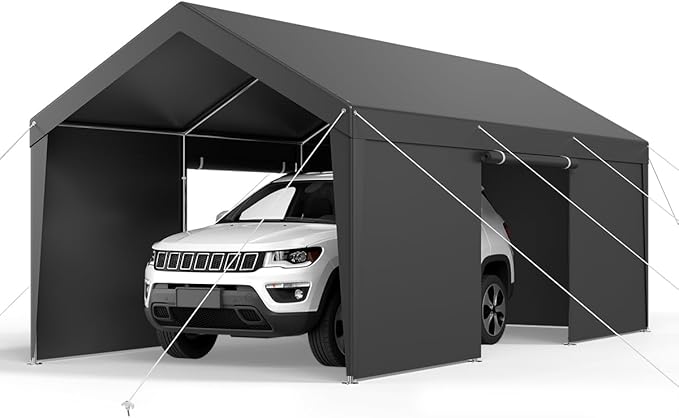 VEVOR 12x20 FT Heavy Duty Carport, Portable Car Canopy by VEVOR
