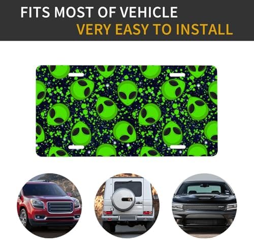 Alien Sky Green Front License Plate 6" * 12" for Women